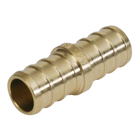 B & K SharkBite 1/2 in. PEX X 1/2 in. D PEX Brass Coupling UC008LFA